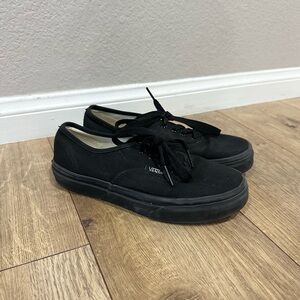 Vans classic all black shoes - kids size 2